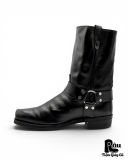  |SIZE 45.5| VINTAGE BLACK HARNESS BOOT (AVONITE HYPALON SOLE) Z45.5-8416 
