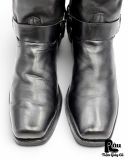  |SIZE 45.5| VINTAGE BLACK HARNESS BOOT (AVONITE HYPALON SOLE) Z45.5-8416 