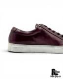  |SIZE 42| BURGUNDY LOW TOP LEATHER SNEAKER Z42-8427 