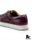  |SIZE 42| BURGUNDY LOW TOP LEATHER SNEAKER Z42-8427 