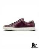  |SIZE 42| BURGUNDY LOW TOP LEATHER SNEAKER Z42-8427 