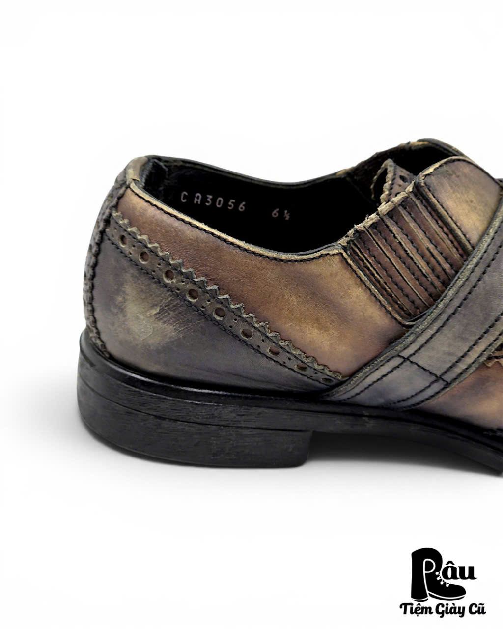  |SIZE 39| DOLCE & GABBANA CA3506 TWO-TONE WINGTIP BUCKLE SHOES AV39-8430 