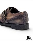  |SIZE 39| DOLCE & GABBANA CA3506 TWO-TONE WINGTIP BUCKLE SHOES AV39-8430 