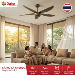 Quạt Trần Saiko CF-5450 DC 5 Cánh