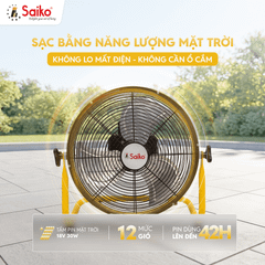 Quạt Sạc Tích Điện Saiko RF-1435SL