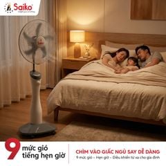 Quạt Sạc Tích Điện Năng Lượng Mặt Trời Saiko RF-818A