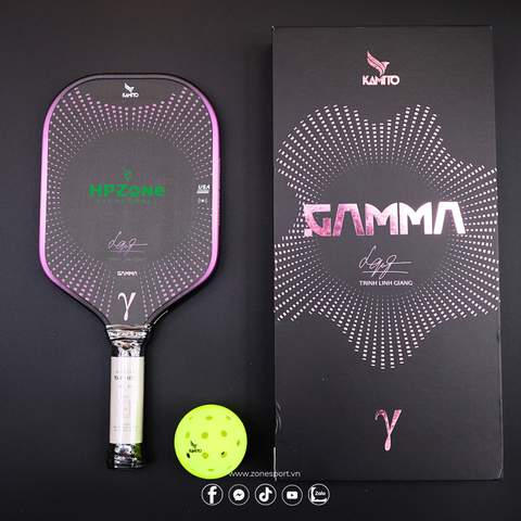  VỢT PICKLEBALL KAMITO GAMMA (16MM) - TÍM NHẠT 