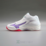  GIÀY MIZUNO THUNDER BLADE MID - TRẮNG HỒNG TÍM 