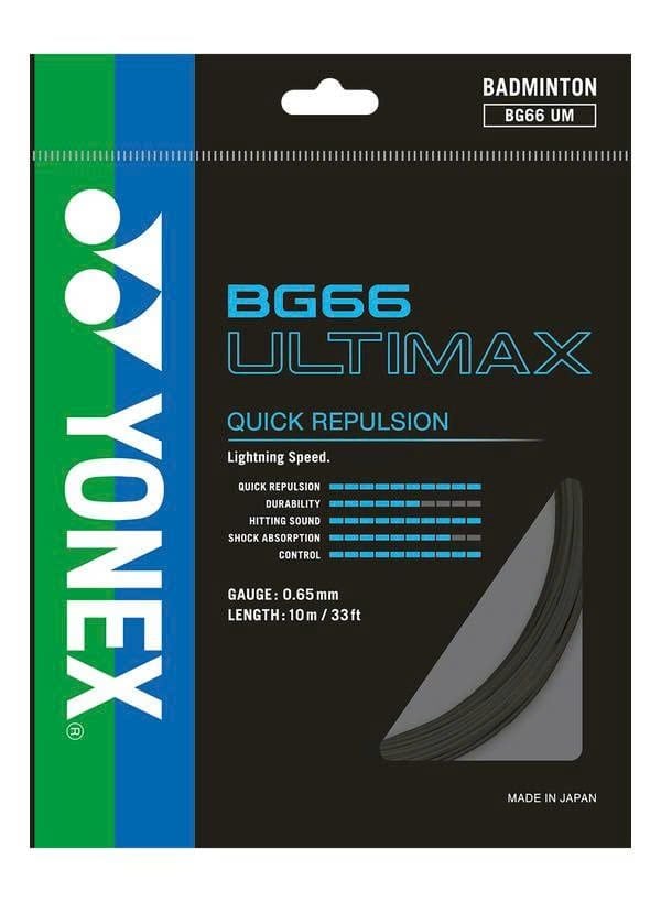  CƯỚC CẦU LÔNG YONEX BG 66 ULTIMIAX - ĐEN 
