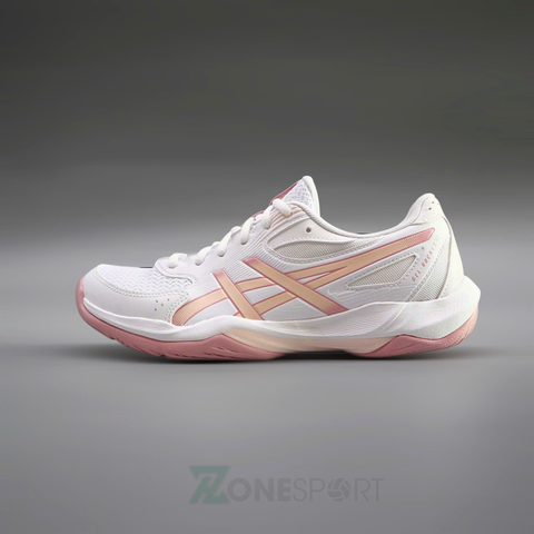  GIÀY ASICS GEL ROCKET 12 - TRẮNG HỒNG MƠ 
