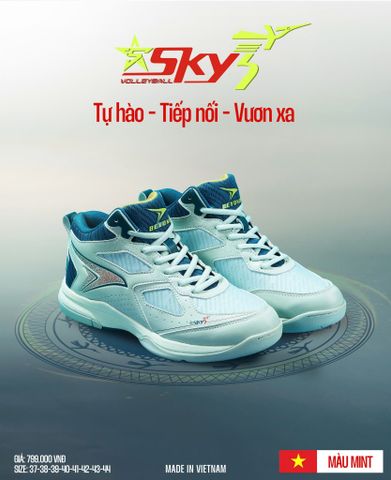  GIÀY BÓNG CHUYỀN BEYONO SKY 3 - XANH 
