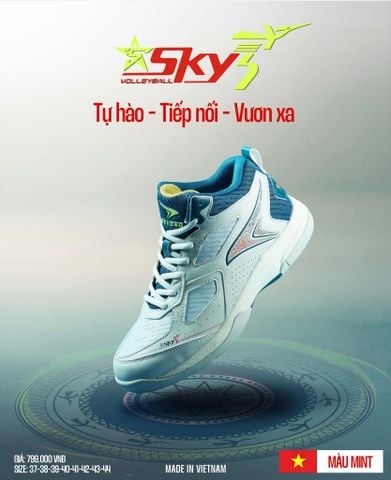  GIÀY BÓNG CHUYỀN BEYONO SKY 3 - XANH 