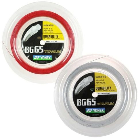  CƯỚC CẦU LÔNG YONEX BG65Ti (CUỘN) - WHITE 