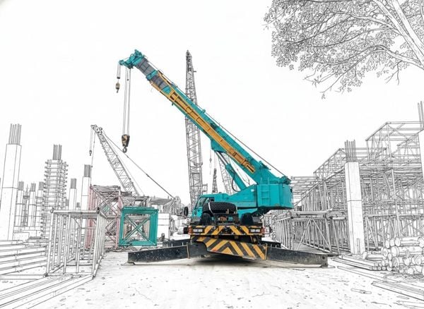 Có sẵn: Xe Cẩu Bánh Lốp 50 Tấn Kobelco RK500-2
