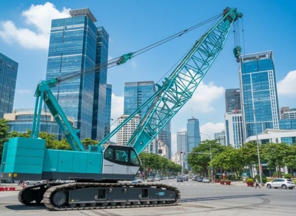 cẩu bánh xích Kobelco 7120 đời 2005