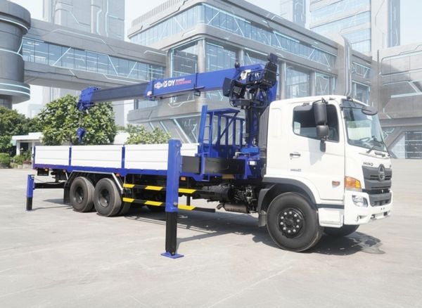 Cẩu 8 tấn 7 khúc vươn 25m DY SS2037 Gắn Hino FM