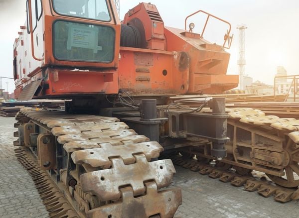 cẩu bánh xích 80 tấn KH300-3 đời 1996