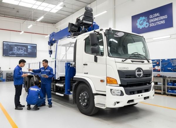 xe cẩu tự hành 8 tấn Hino FM8JW7A Dongyang SS2036