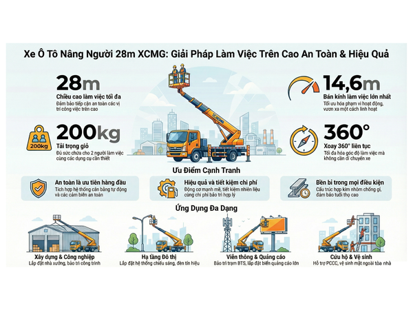 Xe Ô Tô Nâng Người 28m XCMG (Model GKS28) – Thông số & Catalogue