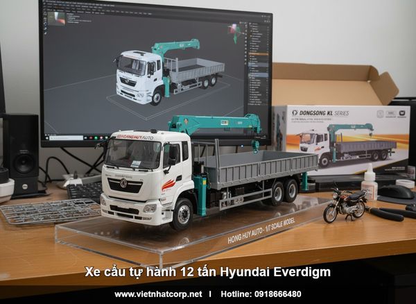xe cẩu tự hành 12 tấn Hyundai Everdigm Dongfeng