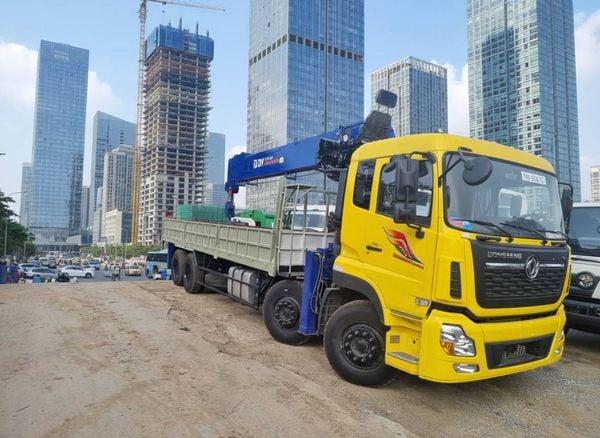 Xe tải gắn cẩu 15 tấn DY
