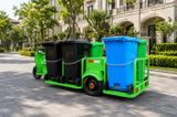 Xe Điện 3 Bánh Chở 6 Thùng Rác 240L dùng xích