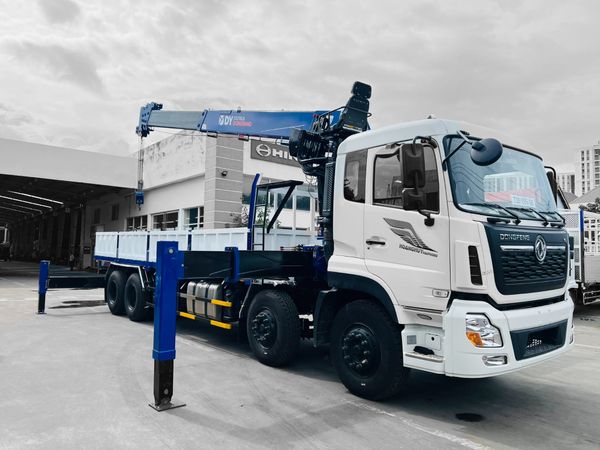Dongfeng L315 (8×4) gắn cẩu Dongyang SS2725LB là phiên bản Long Boom