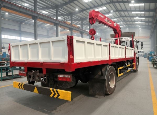 Xe cẩu tự hành 5 tấn Unic gắn Dongfeng D8