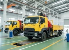 Xe Isuzu FVZ gắn Cẩu Gấp Palfinger PK18500