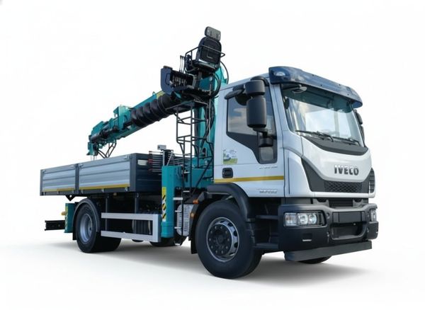 Xe cẩu 8 tấn gắn khoan cột điện