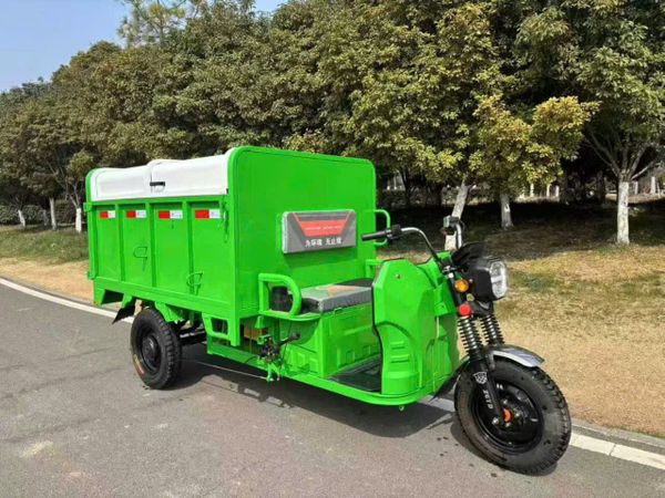 xe thu gom rác chạy điện 2 khối