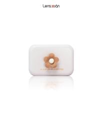 Hộp đựng lens có gương chữ nhật hoa Daisy
