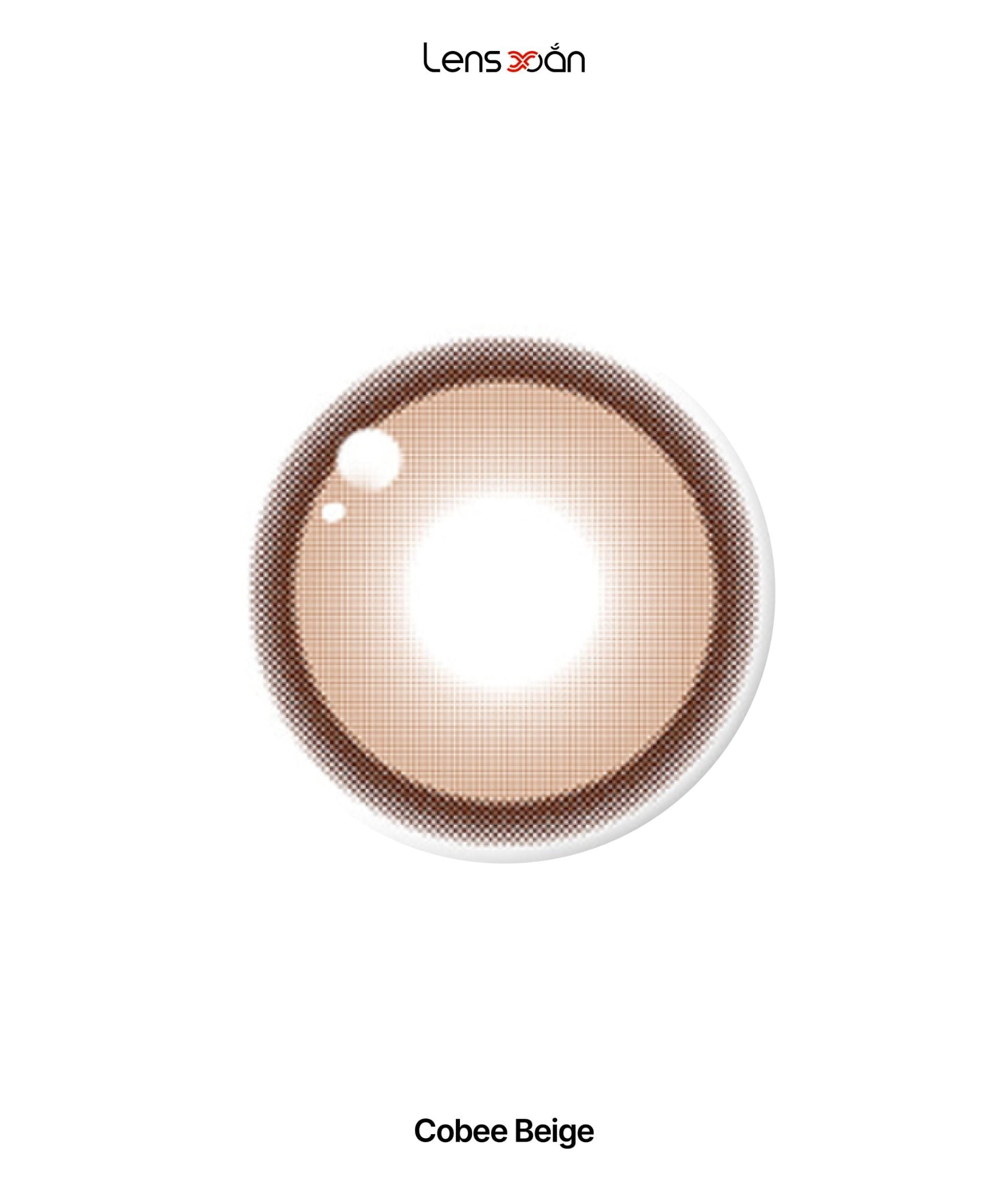 Lens 1 tháng Cobee Beige nâu cam ánh be tự nhiên Myfipn tại Lens Xoắn