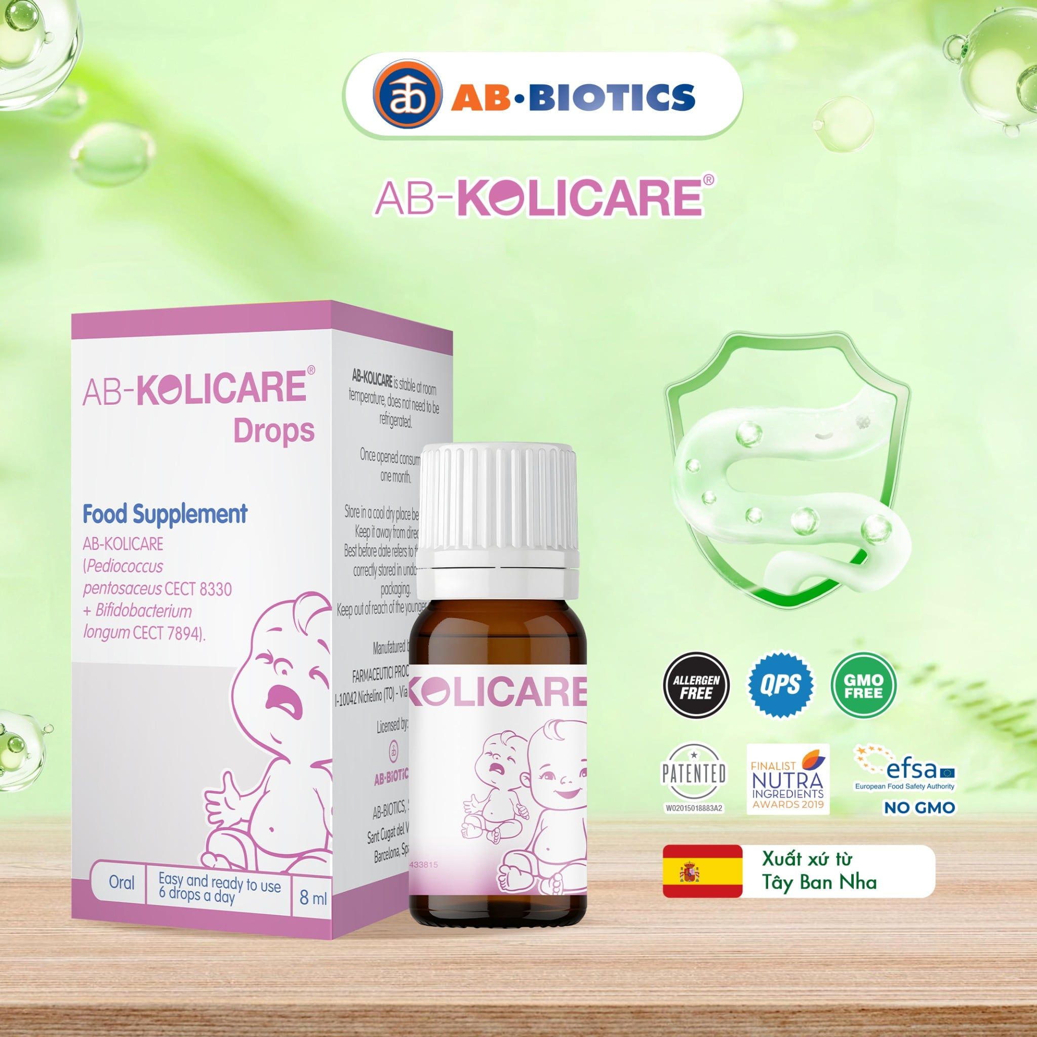  AB - Kolicare: Men Vi Sinh Cho Trẻ Lười Bú, Infant Colic (Khóc Dạ Đề), Chậm Tăng Cân, Đau Bụng, Đầy Hơi, Táo Bón Chức Năng, Không Dung Nạp Lactose... 