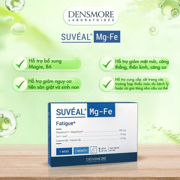  Suvéal® Mg-Fe bổ sung Magie, Vitamin B6 và Sắt cho cơ thể 