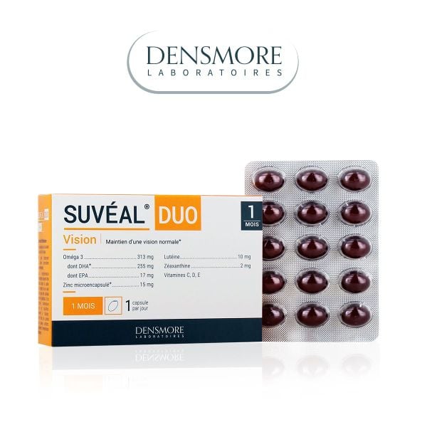  Suvéal Duo bổ sung Omega 3 (DHA, EPA), Lutein, Zeaxanthin hỗ trợ sự phát triển thị giác và não bộ 