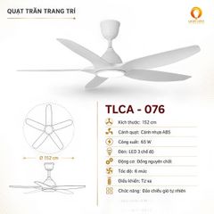 Quạt Trần Đèn TLCA-076 Cánh ABS, LED 3 Chế Độ