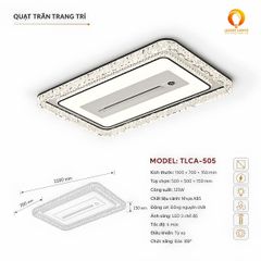 Quạt Trần Đèn TLCA-505 Cánh Nhựa ABS 125W