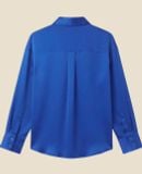  ÁO SƠ MI TAY DÀI XANH COBAN VẢI LỤA CÓ ĐỘ BÓNG NHẸ FOM RỘNG CÔNG SỞ THANH LỊCH SANG TRỌNG (SIZE S-FREESIZE) 