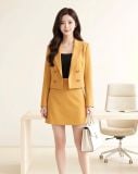  ÁO KHOÁC VEST TAY DÀI BỐN KHUY CÀI THANH LỊCH CÔNG SỞ MÀU VÀNG CARAMEN( SIZE S- FREESIZE) 