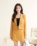  ÁO KHOÁC VEST TAY DÀI BỐN KHUY CÀI THANH LỊCH CÔNG SỞ MÀU VÀNG CARAMEN( SIZE S- FREESIZE) 