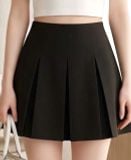  CHÂN VÁY GẤP LY XOÈ MÀU ĐEN THANH LỊCH TRẺ TRUNG ( VÁY CÓ LÓT QUẦN BÊN TRONG) 