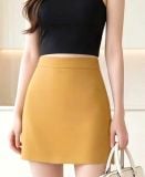  CHÂN VÁY CHỮ A MÀU VÀNG CARAMEN THANH LỊCH TRẺ TRUNG ( VÁY CÓ LÓT QUẦN BÊN TRONG 