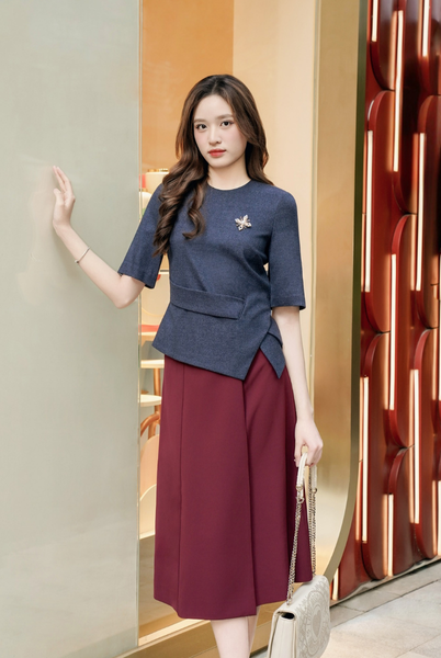  ÁO KIỂU KIMMAY HA92AK1003-2NPKC 