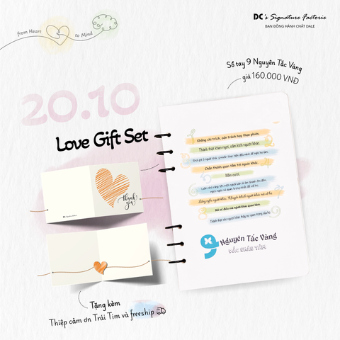 Sổ tay bìa 9 Nguyên Tắc Vàng của Dale Carnegie