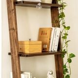  Kệ thang 4 tầng gỗ thông tự nhiên kết hợp chân đế chắc chắn, Kệ để sách, đồ trưng bày trang trí phòng khách , phòng làm việc 