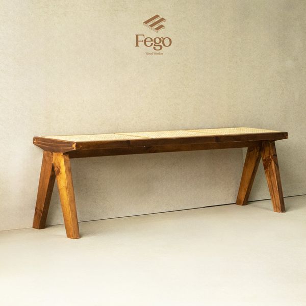  Ghế Băng Mây, Ghế Bench, Ghế Ngồi Ăn, Ghế Gỗ Phối Mây 