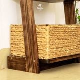  Kệ thang 4 tầng gỗ thông tự nhiên kết hợp chân đế chắc chắn, Kệ để sách, đồ trưng bày trang trí phòng khách , phòng làm việc 