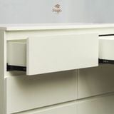  Tủ gỗ Cabinet 6 ngăn kéo cất trữ gỗ MDF trắng chống ẩm FEGO 