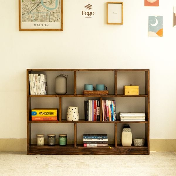  Kệ sách 3 tầng gỗ thông ngăn sole 120x20x85cm 